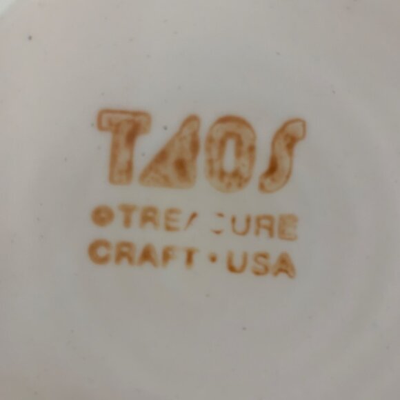 Vintage 80s Taos Treasure Craft USA Ceramic Canister Jar With Lid 7" Tall 7725 - Picture 3 of 8